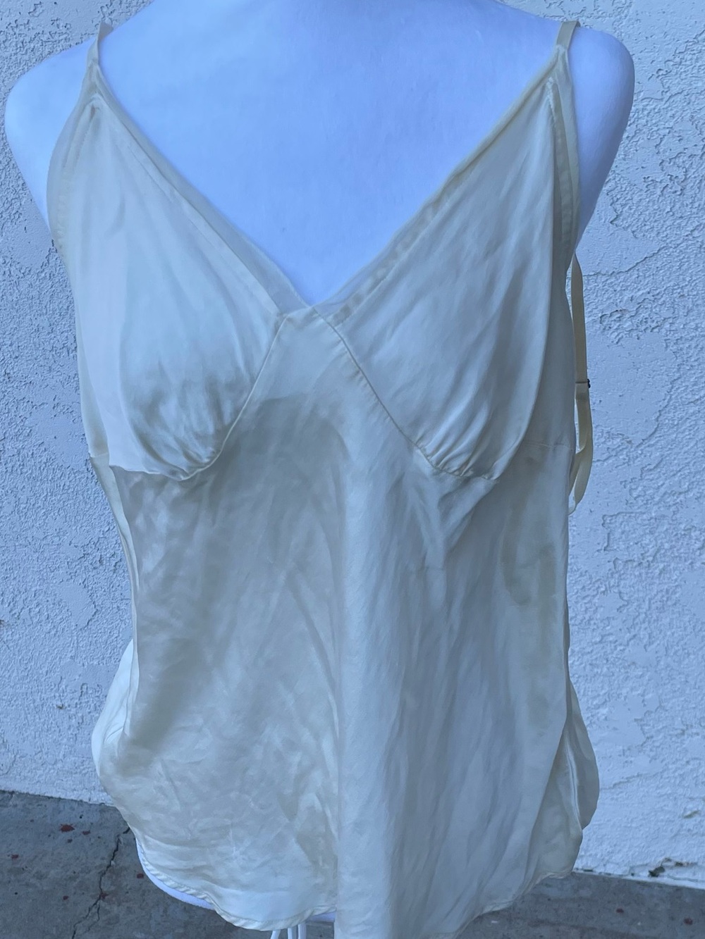 Silky Cream Slip Tank Top